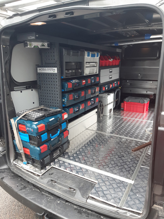 Aménagement véhicule utilitaire, camionnette aménagée en Belgique